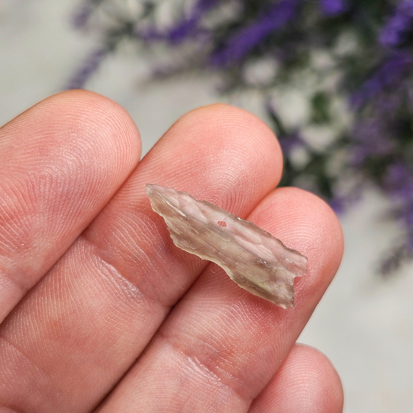 Angel Chime Moldavite with Natural HOLE