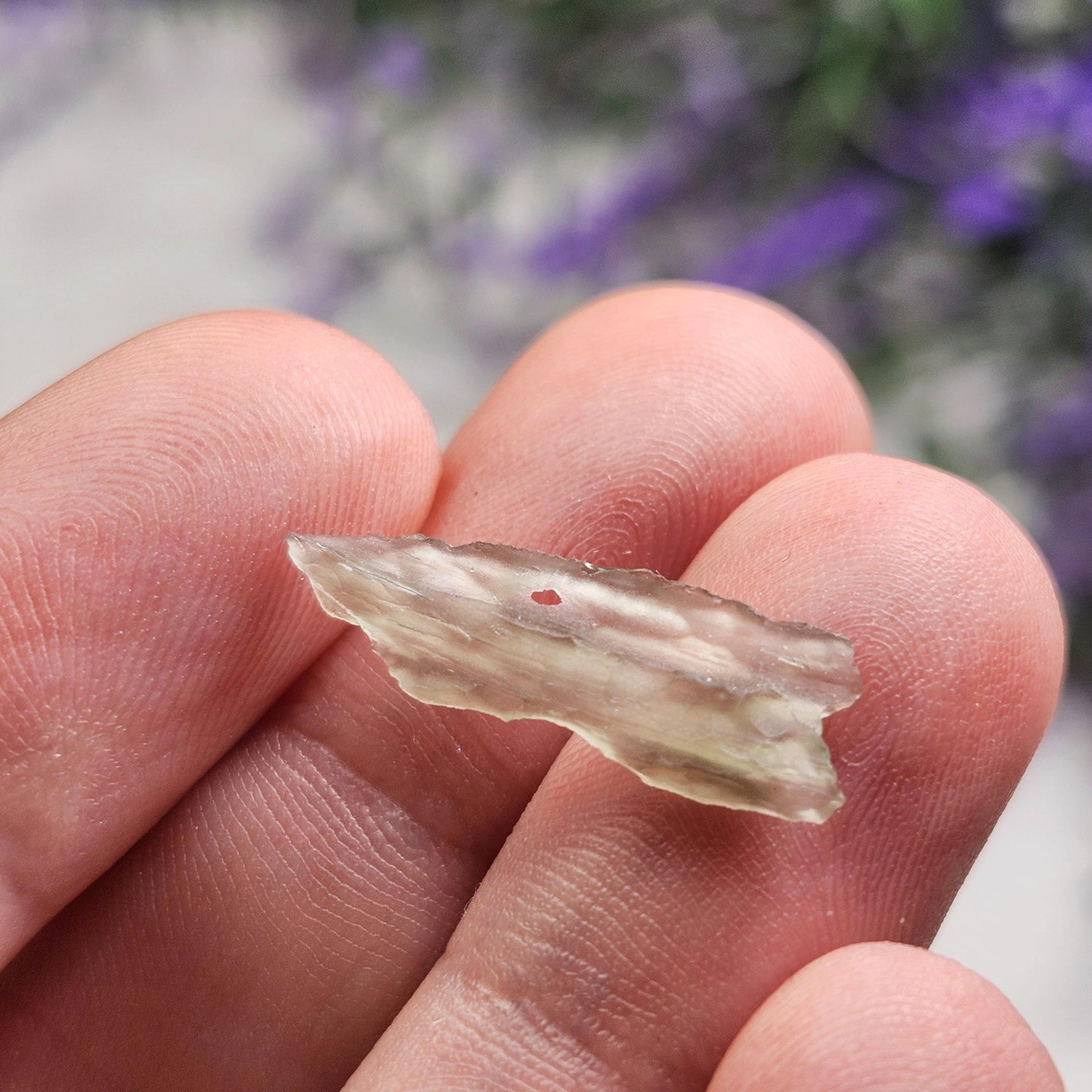 Angel Chime Moldavite with Natural HOLE