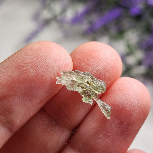 Angel Chime Moldavite with Natural HOLE