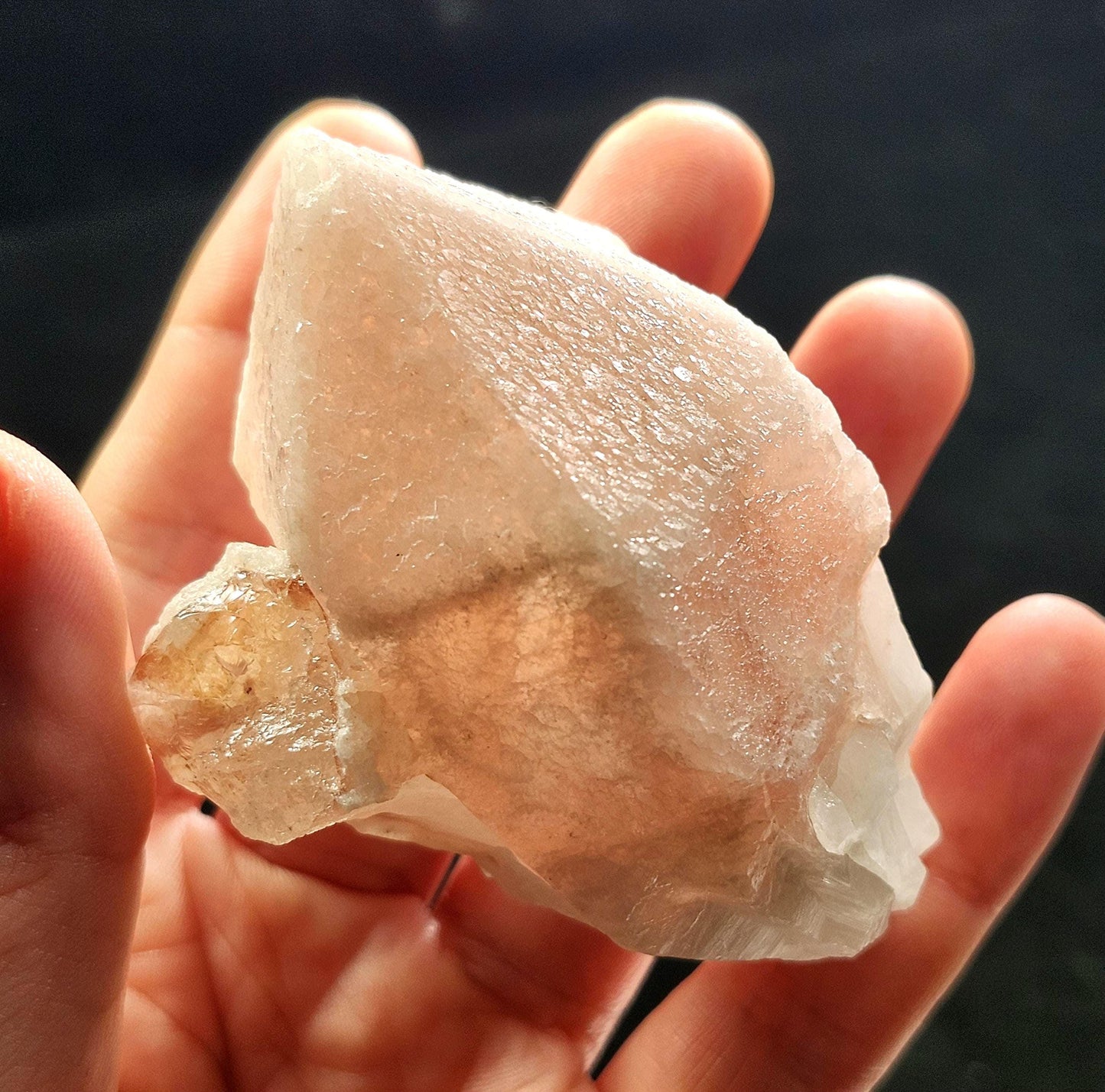 Dreamsicle Pink Lemurian Quartz 158g