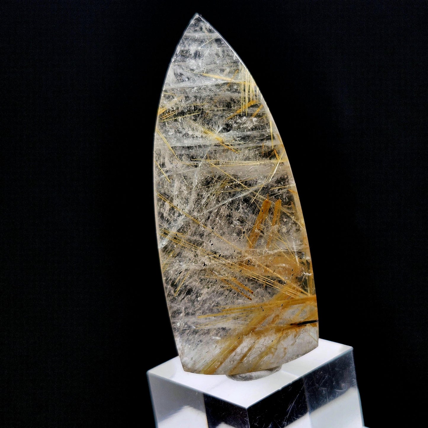 Polished Hematite Rutile Star Cabochon