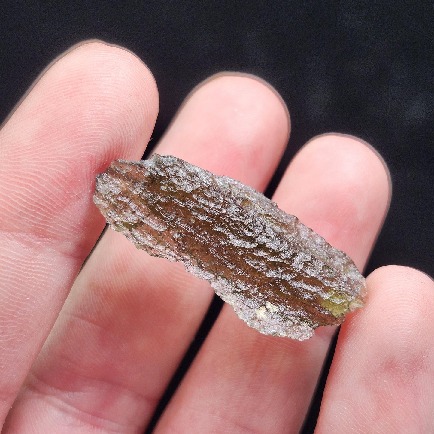 Moldavite Specimen with Sediment 2.3g