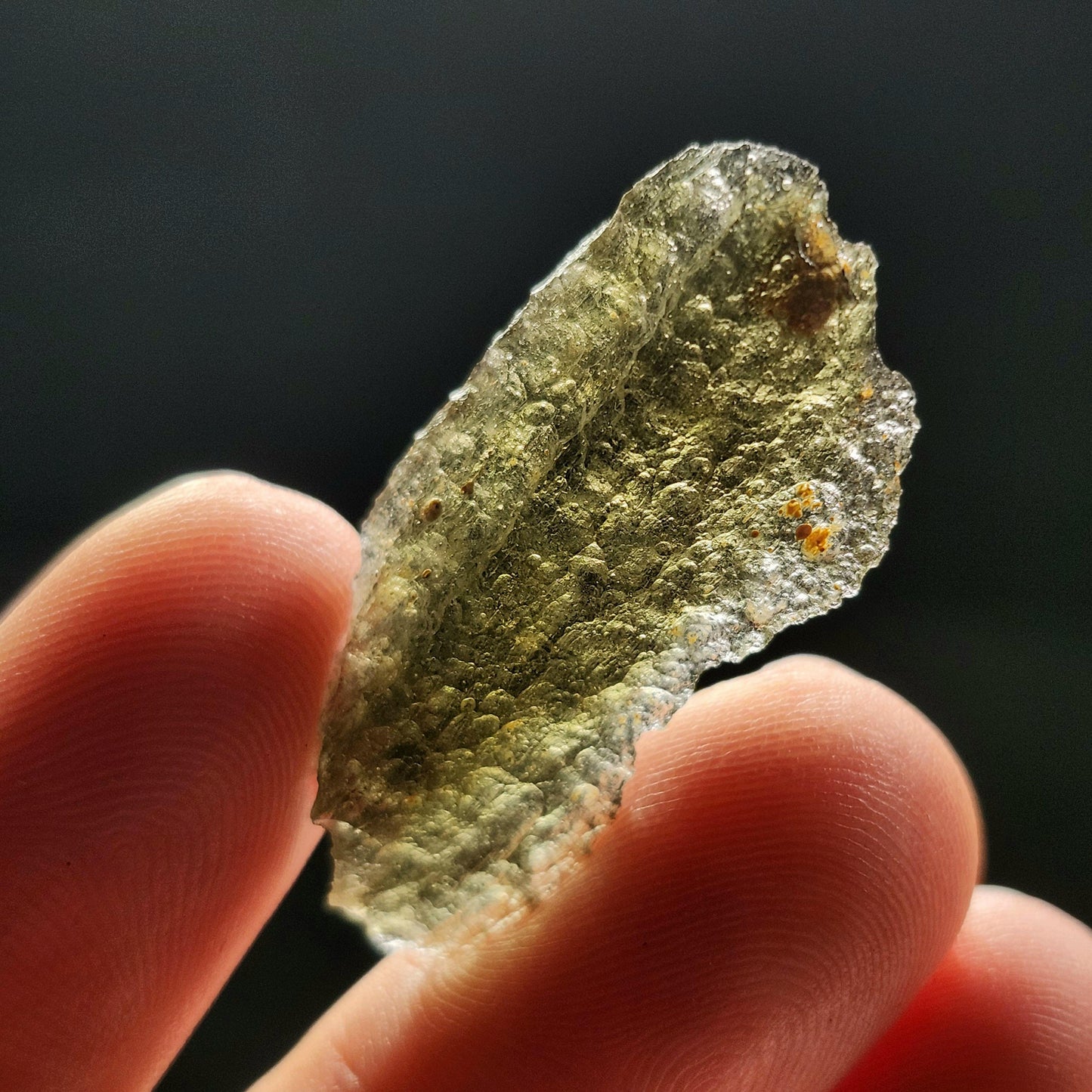 Moldavite Specimen with Sediment 2.3g