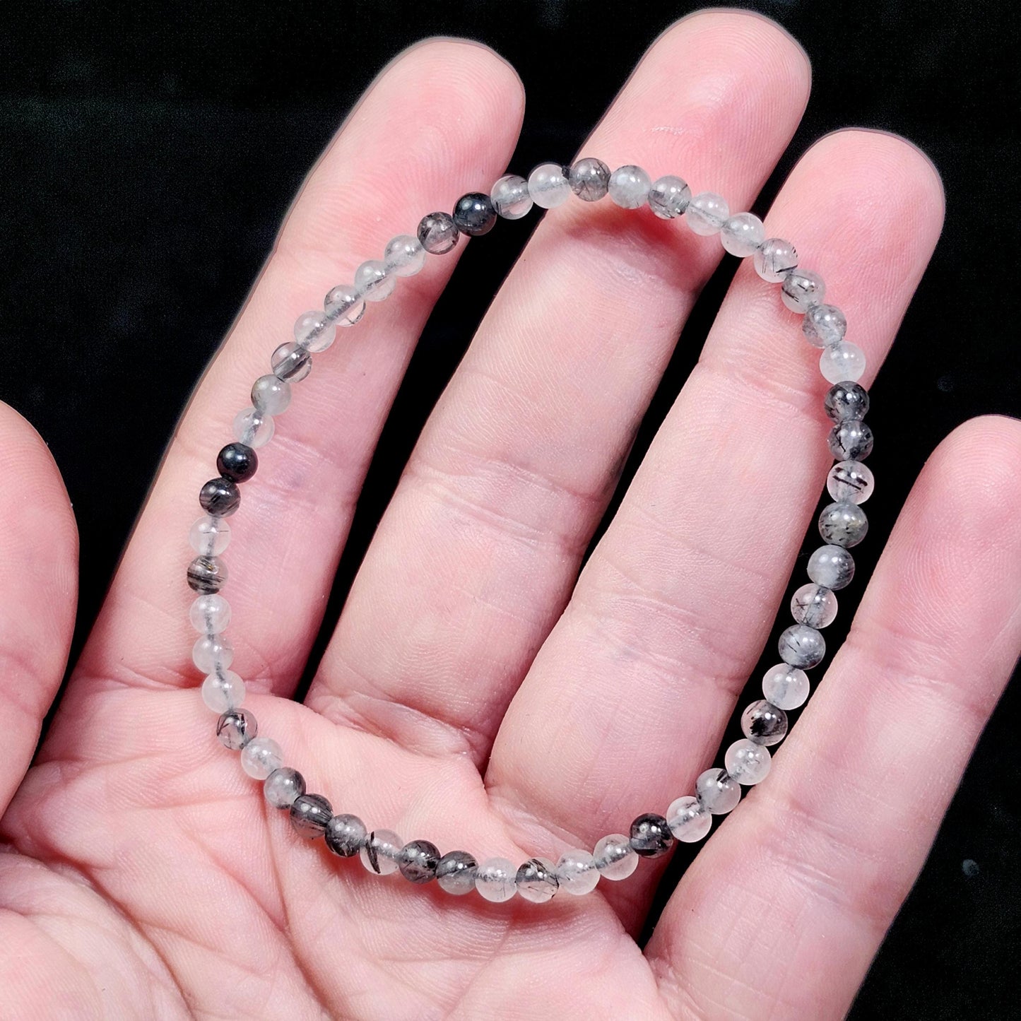 Black Rutilated Quartz Bracelet