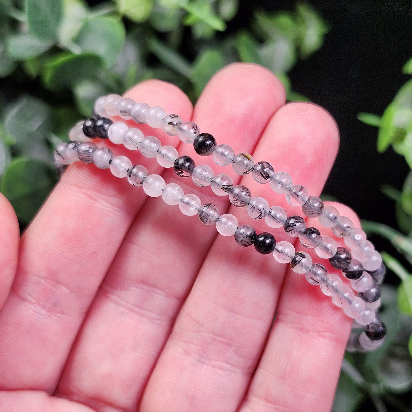 Black Rutilated Quartz Bracelet