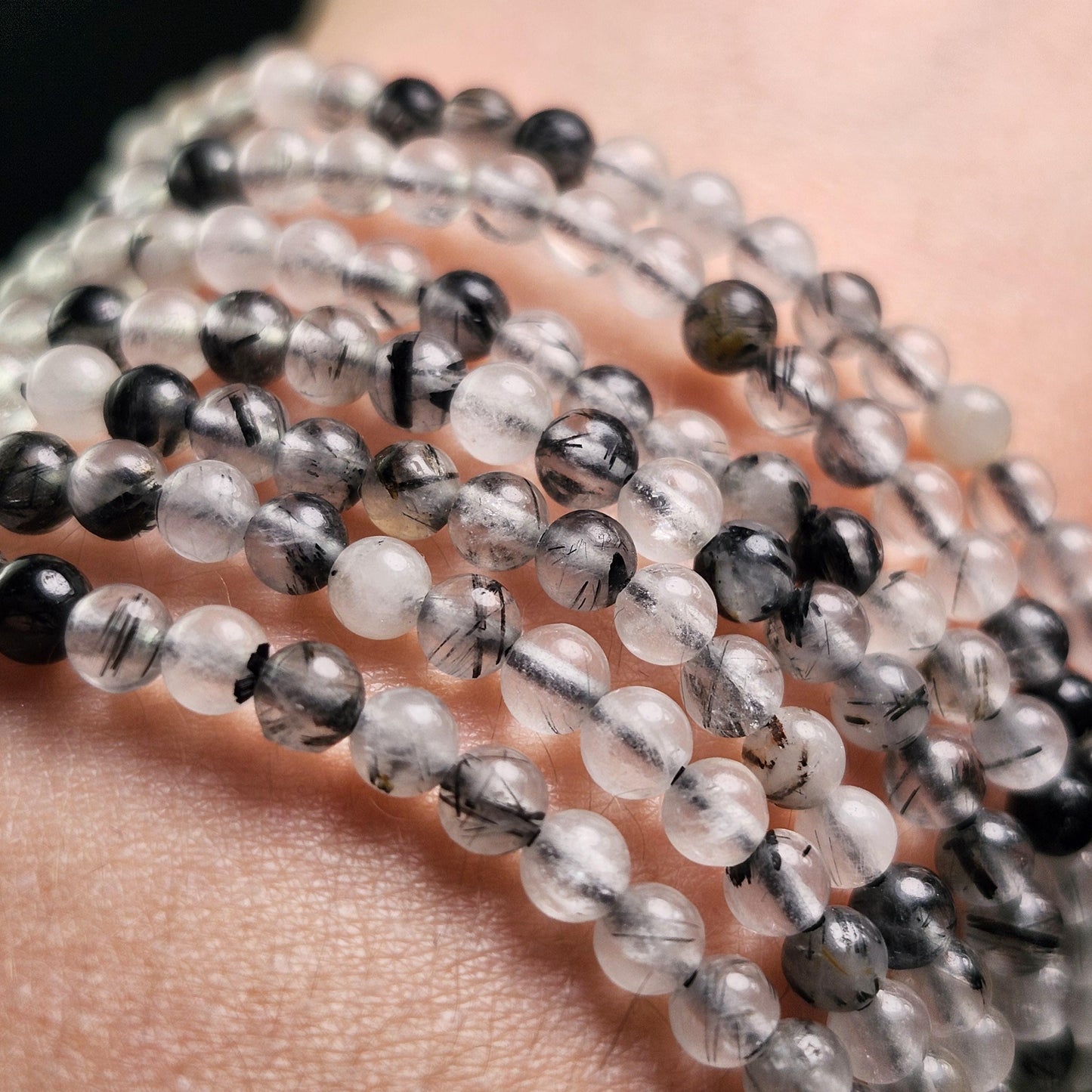 Black Rutilated Quartz Bracelet