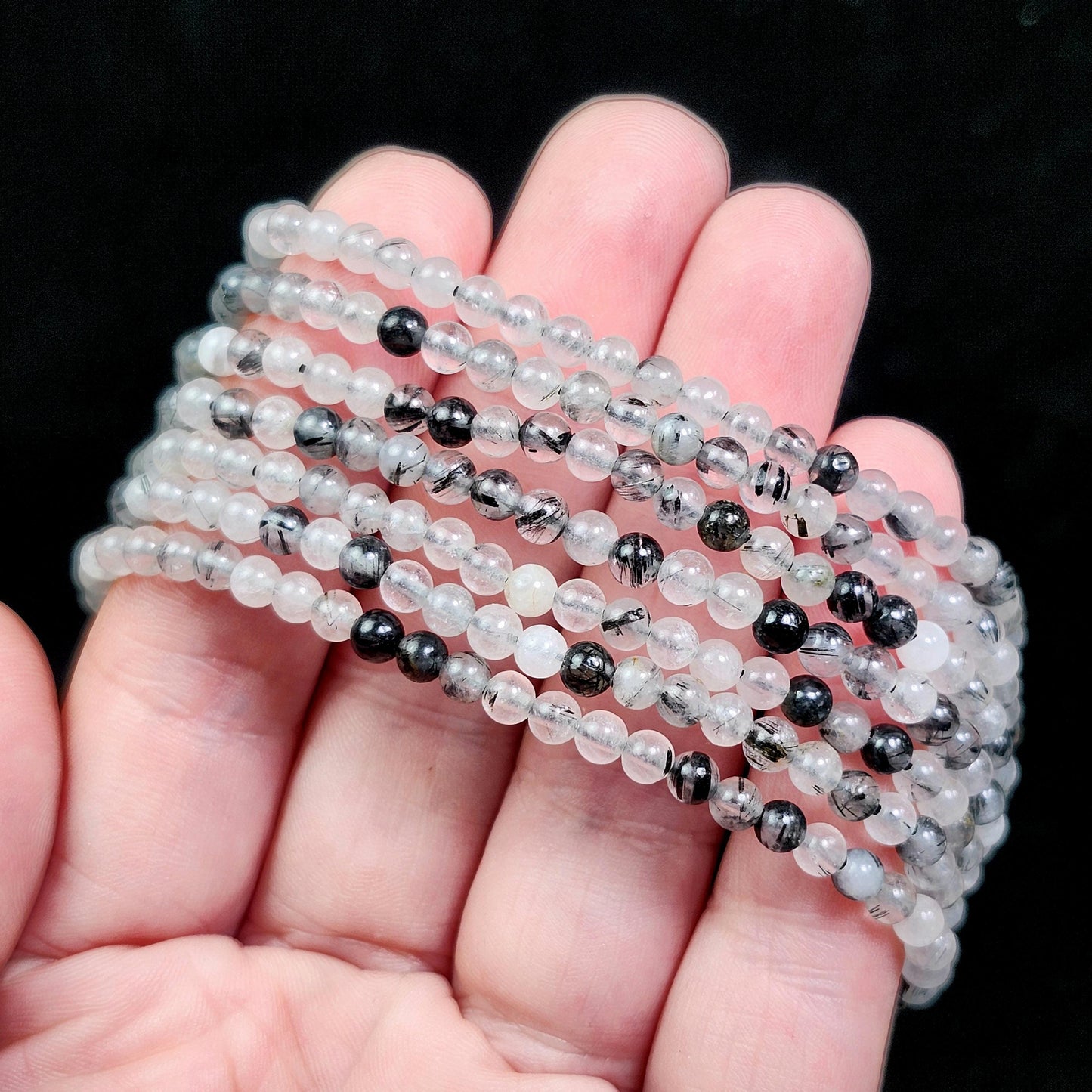 Black Rutilated Quartz Bracelet