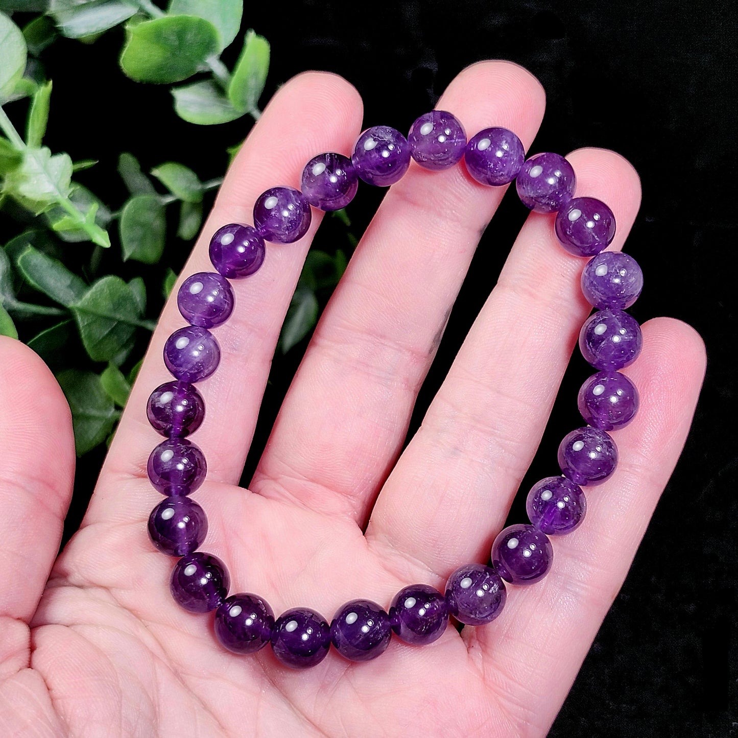 Amethyst Beaded Bracelet