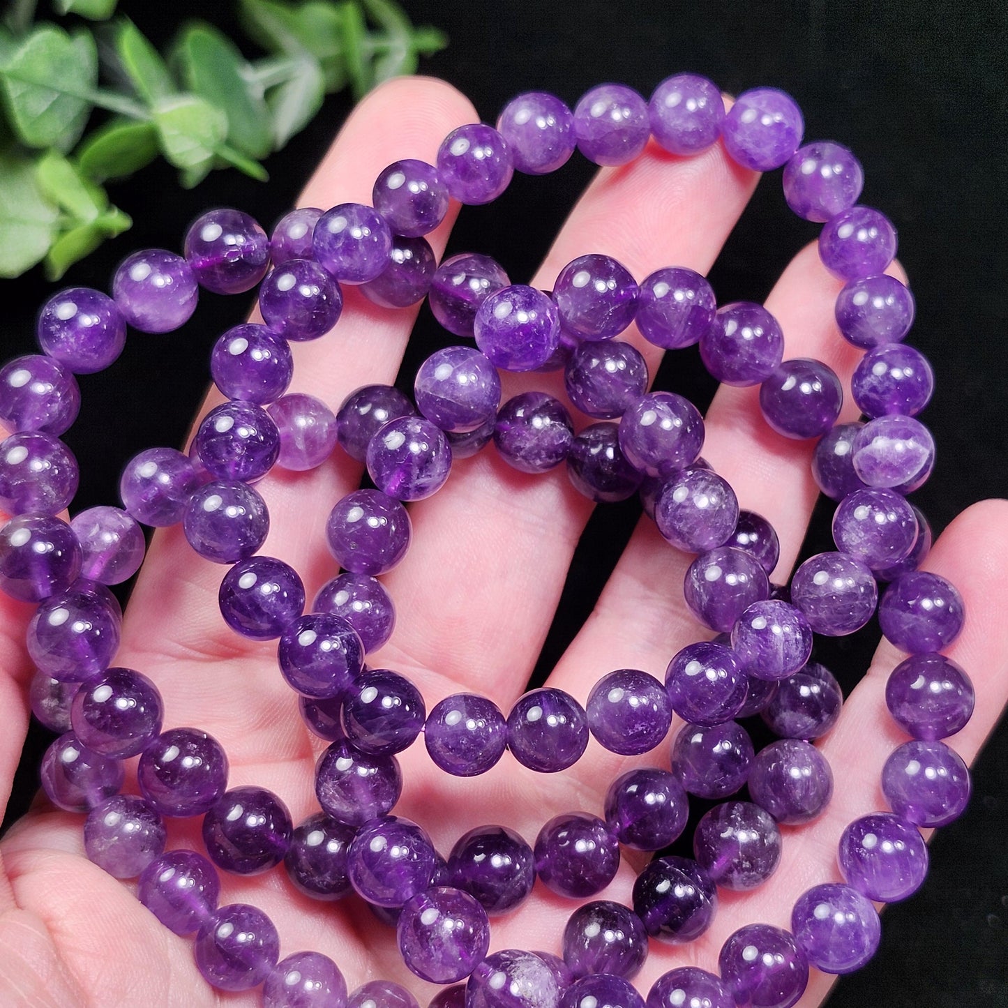 Amethyst Beaded Bracelet