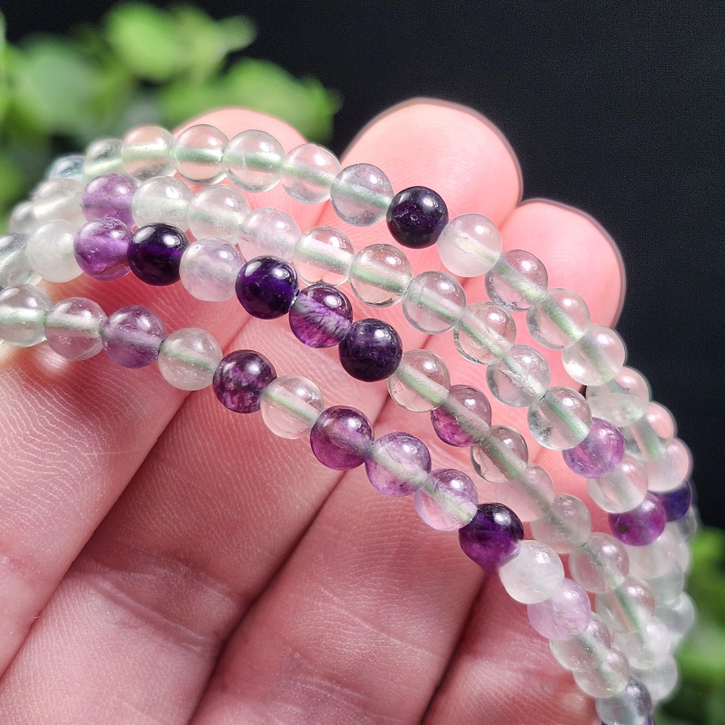 UV Reactive Rainbow Fluorite Bracelet