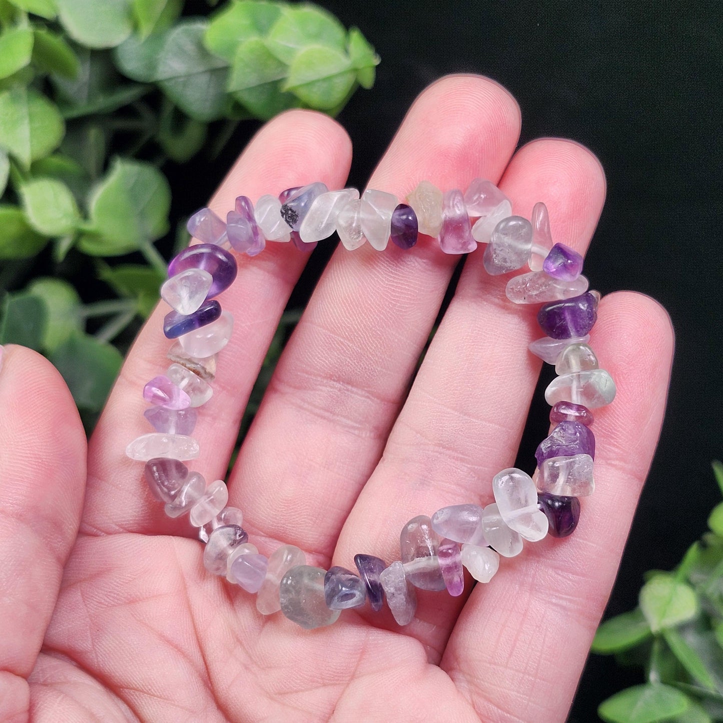 UV Reactive Rainbow Fluorite Bracelet