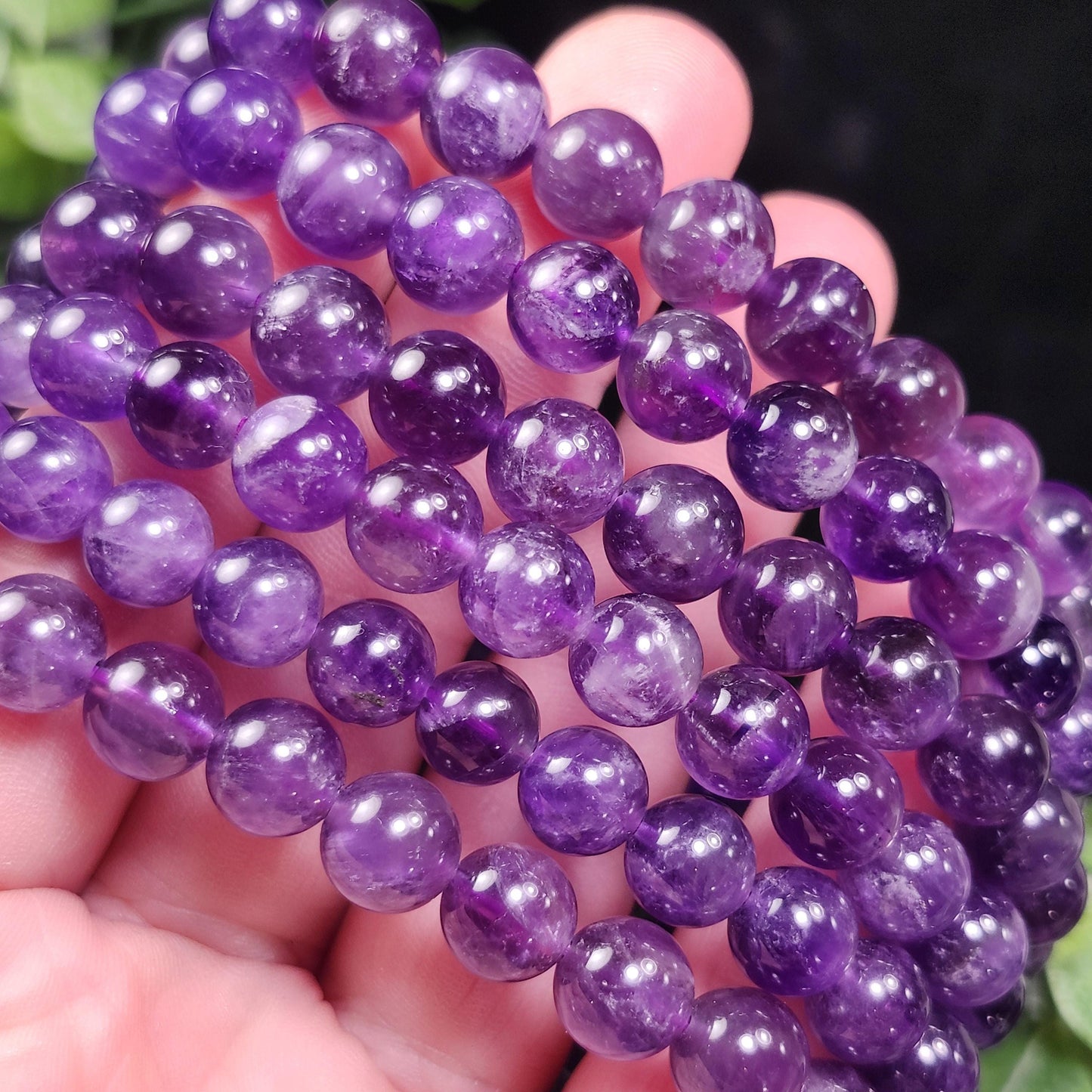 Amethyst Beaded Bracelet