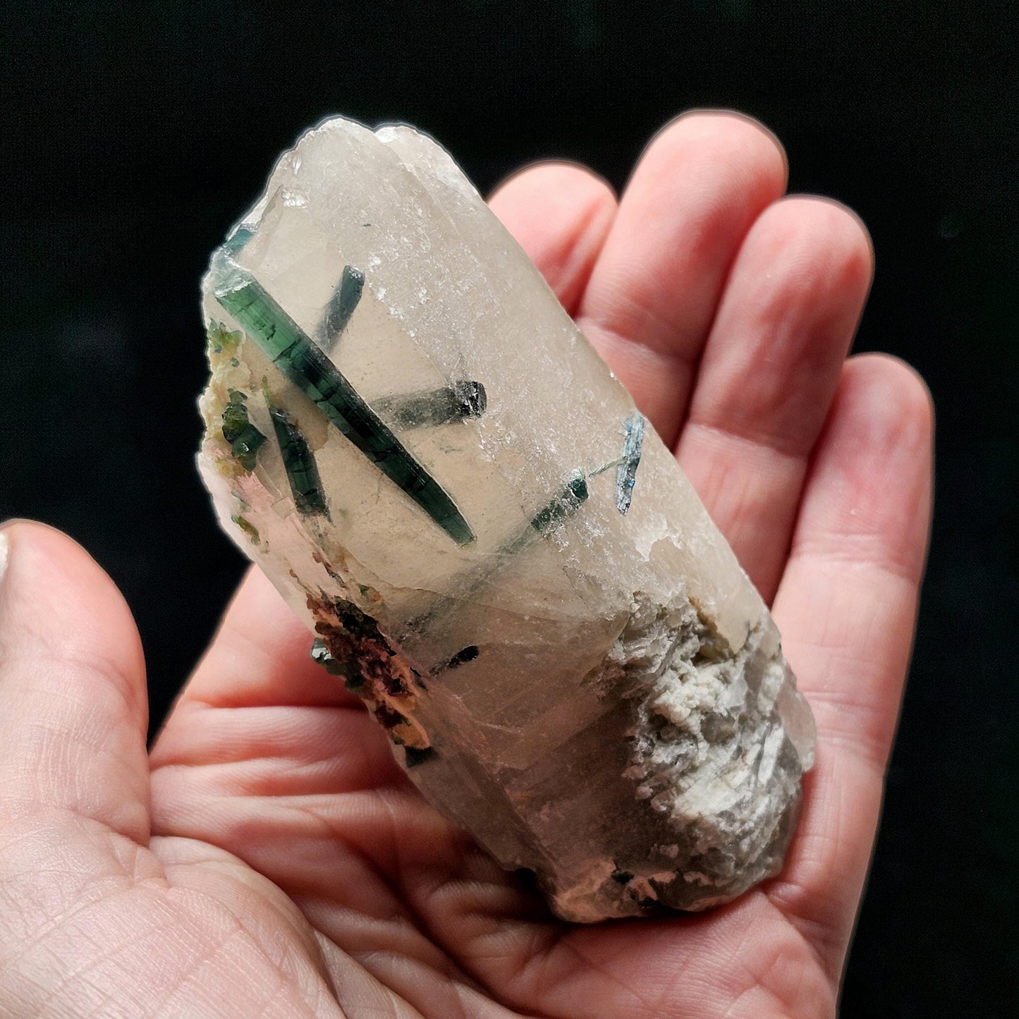 Green Tourmaline in Quartz 137g