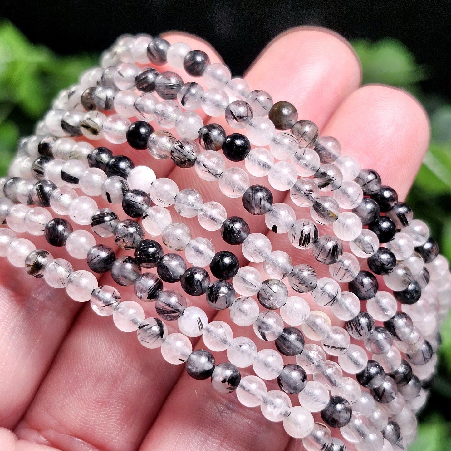 Black Rutilated Quartz Bracelet