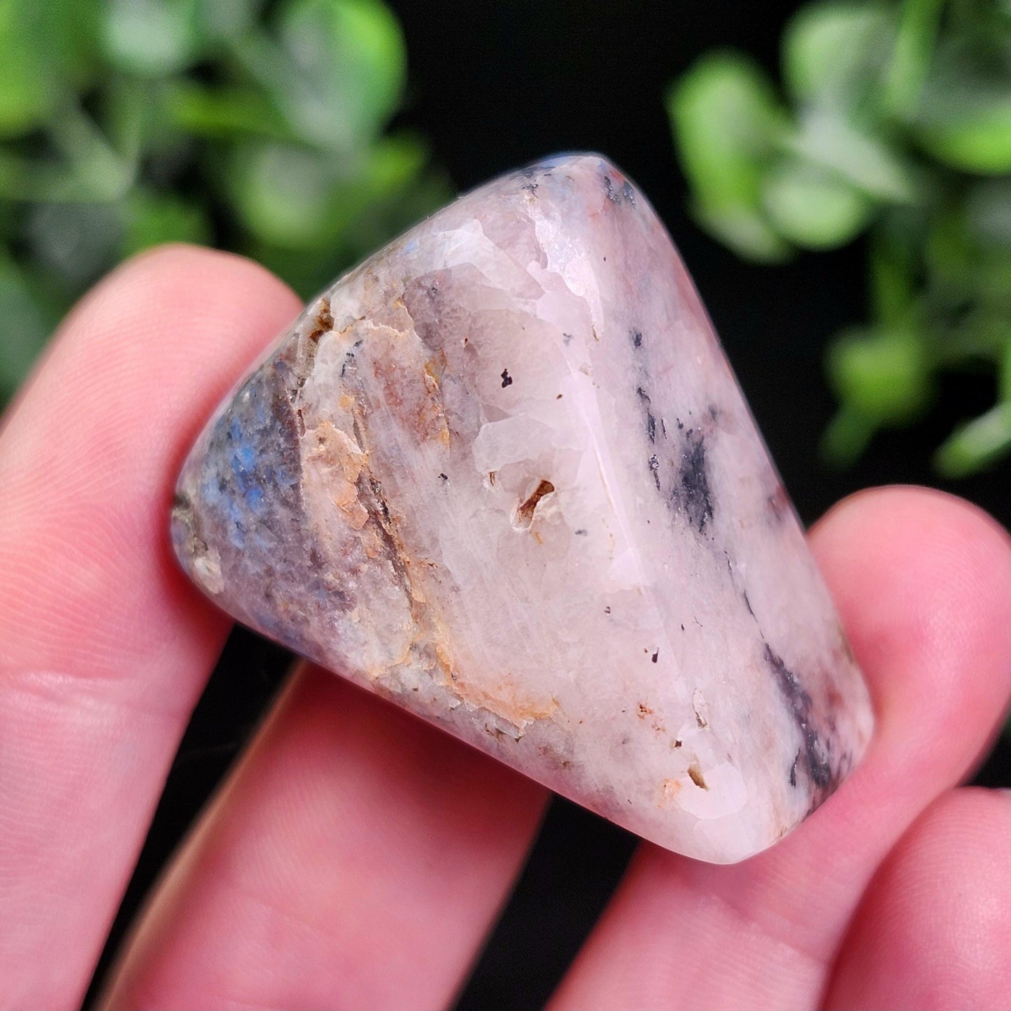 Polished Papagoite in Quartz Crystal
