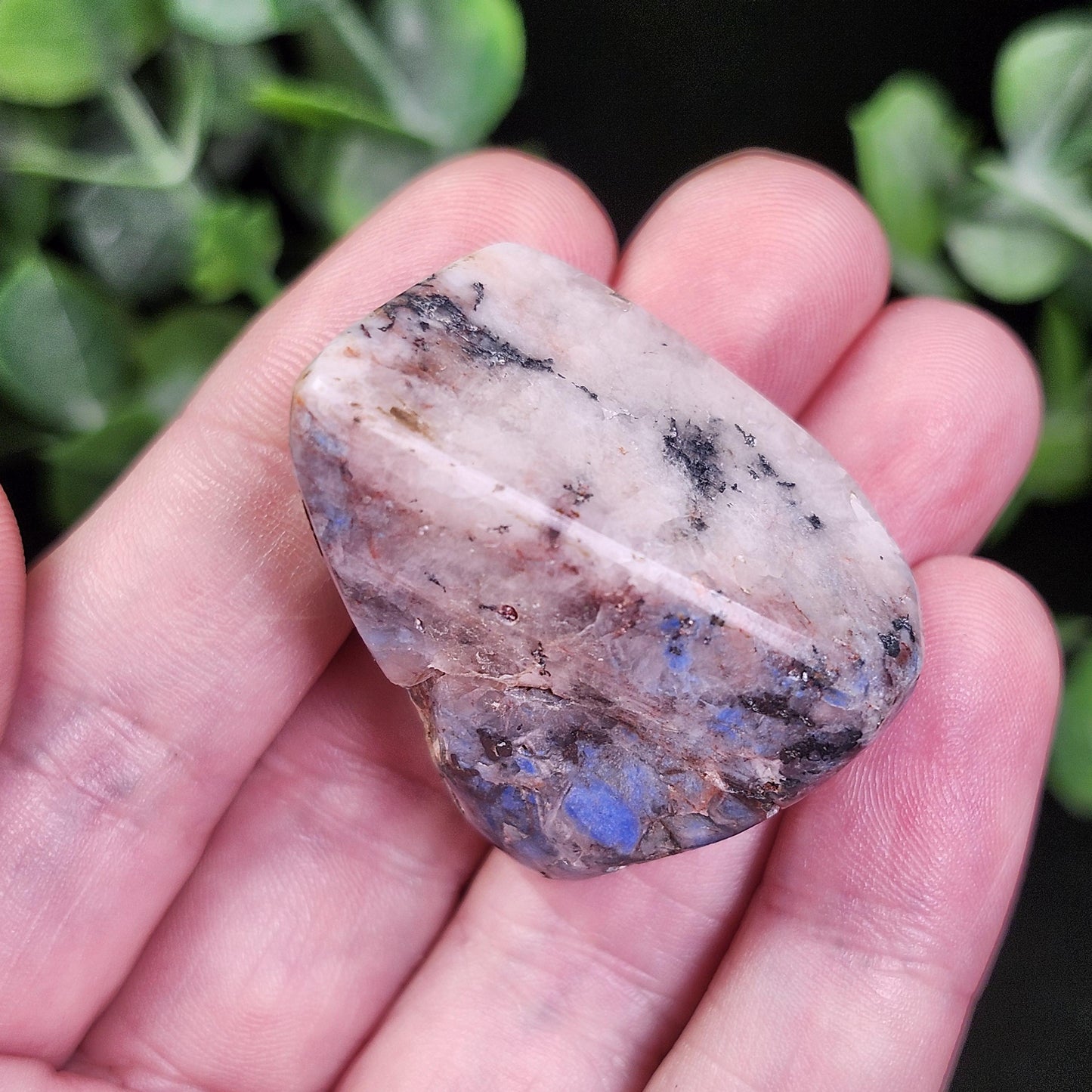 Polished Papagoite in Quartz Crystal