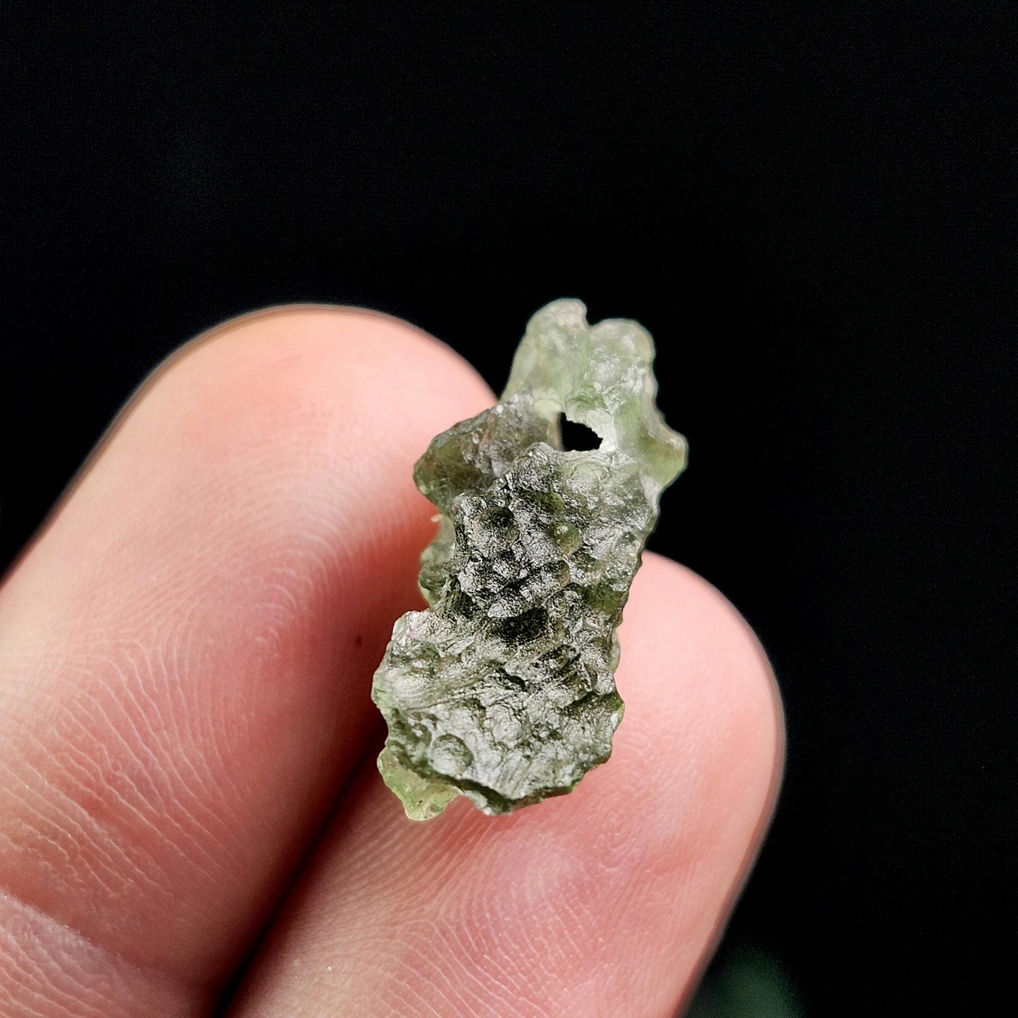Moldavite with Natural HOLE