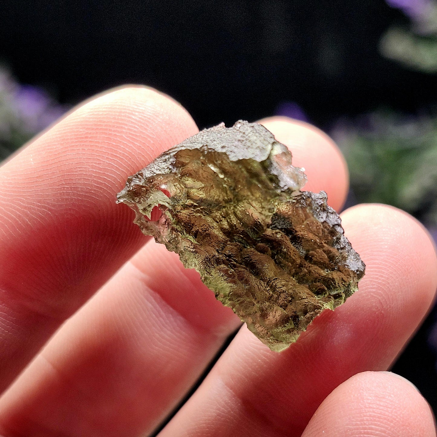 Moldavite with Natural HOLE