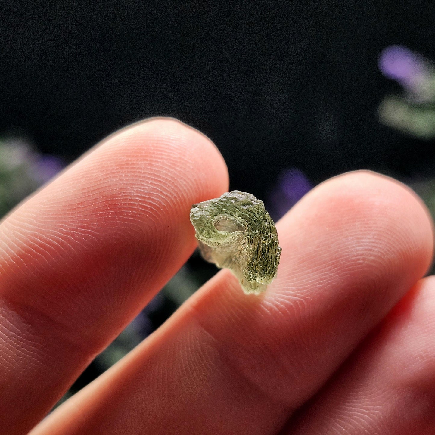 Moldavite with Natural HOLE