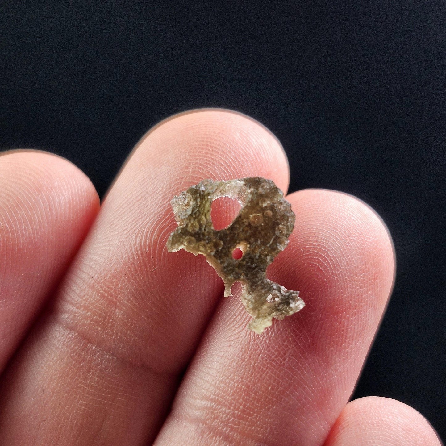 Moldavite with Natural HOLE