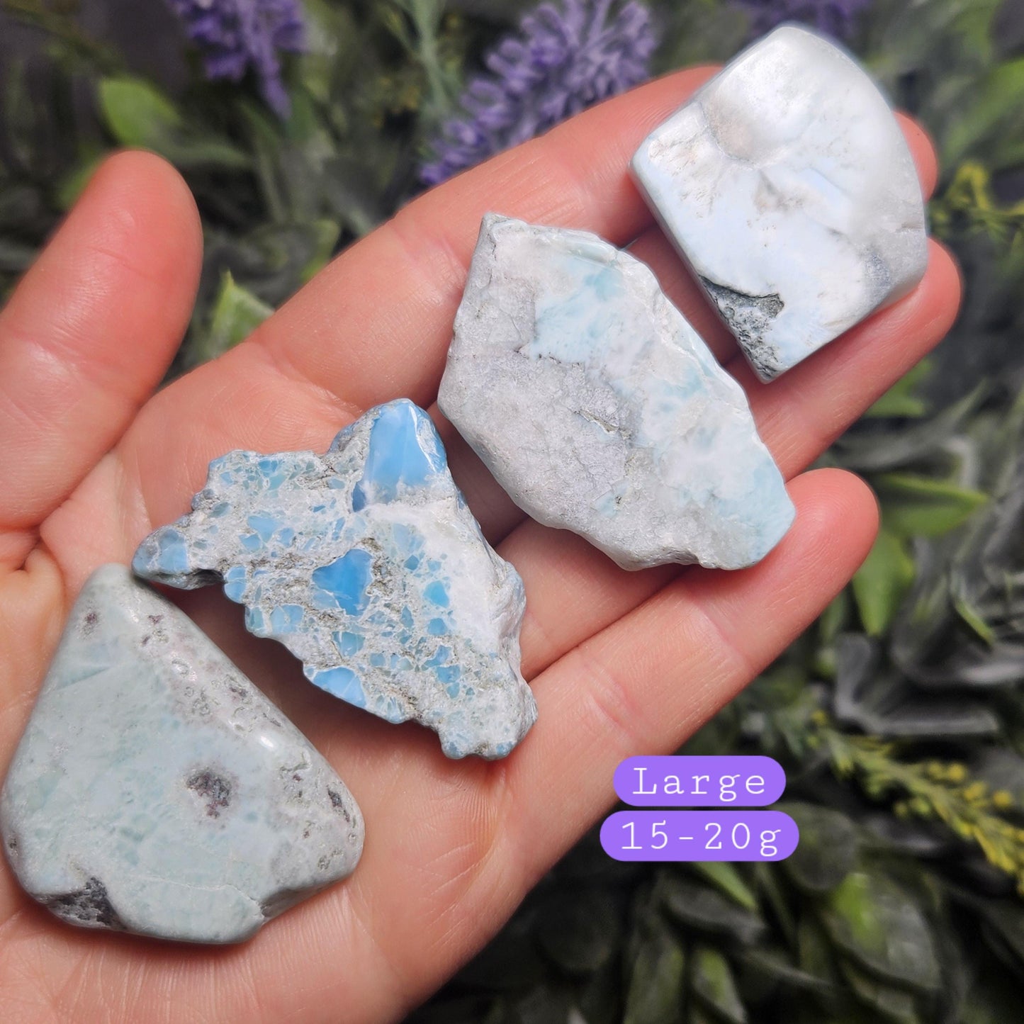 Polished Larimar Slab