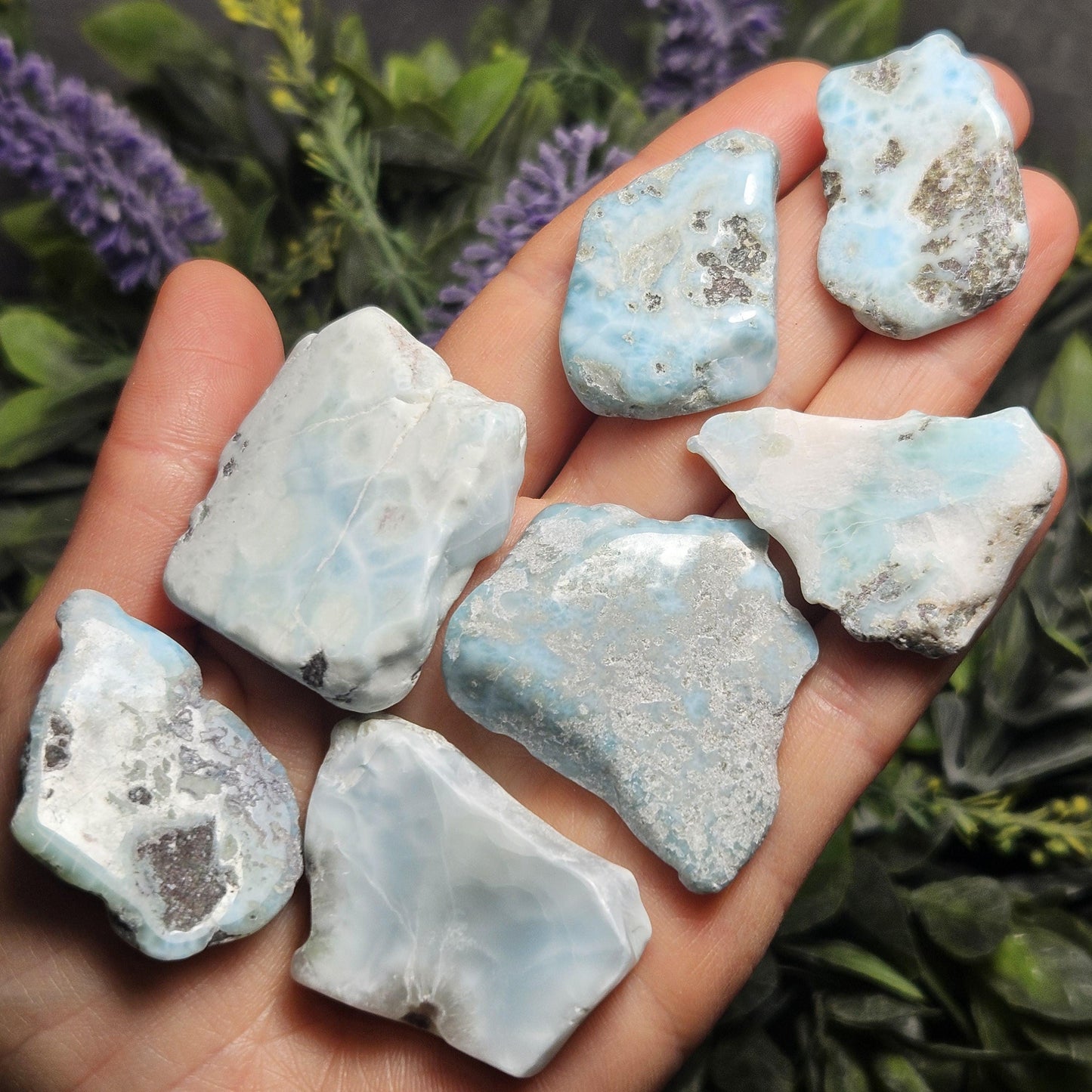 Polished Larimar Slab