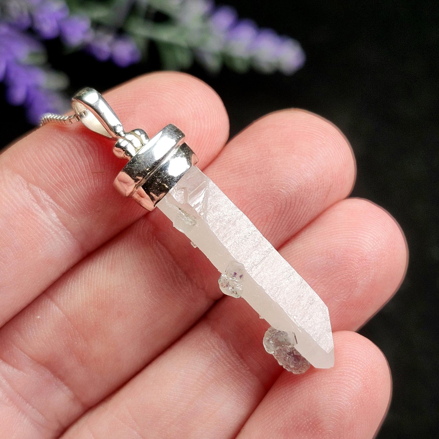 Inner Mongolia Fluorite Quartz Pendant