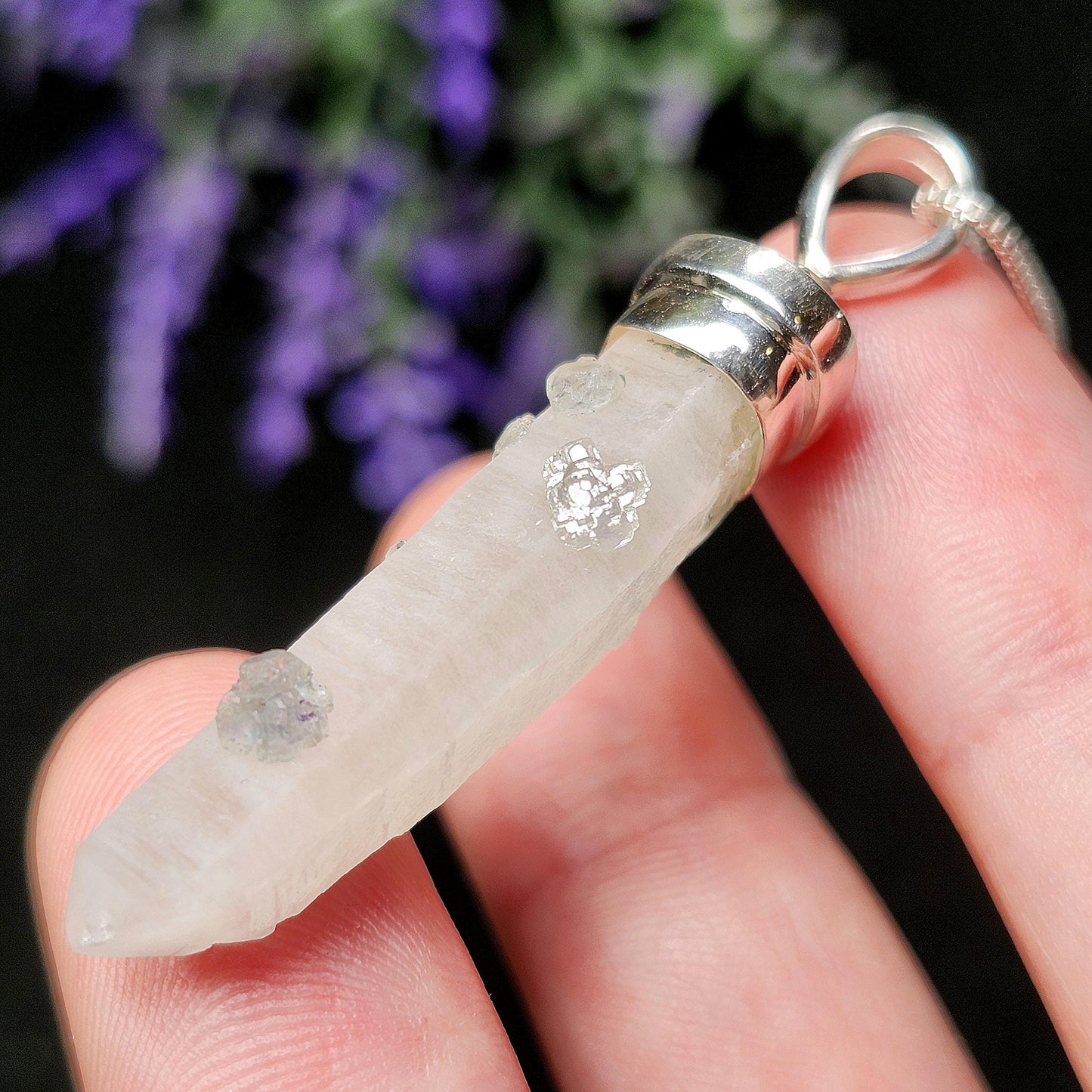 Inner Mongolia Fluorite Quartz Pendant