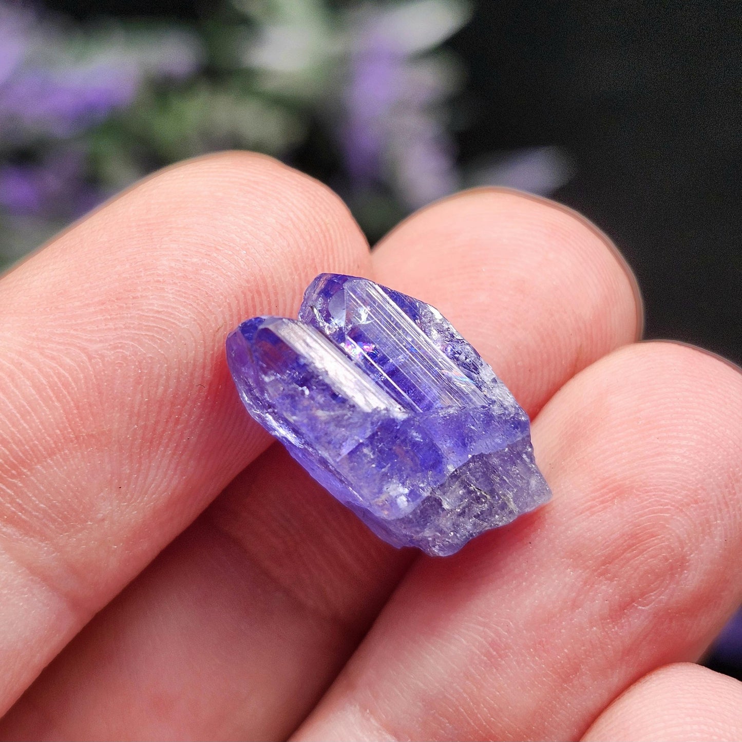 TWINNED Tanzanite Crystal 2.4g Parallel Growth