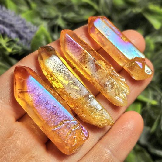 Sunset Aura Quartz Crystal
