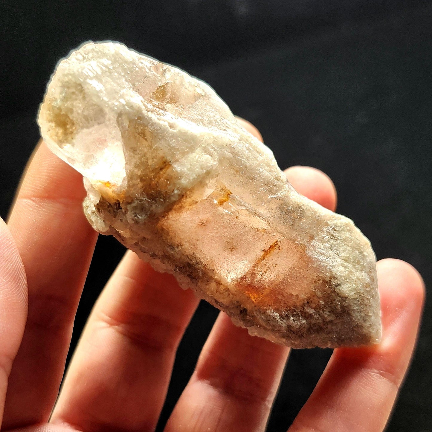 Dreamsicle Pink Lemurian Quartz 91g