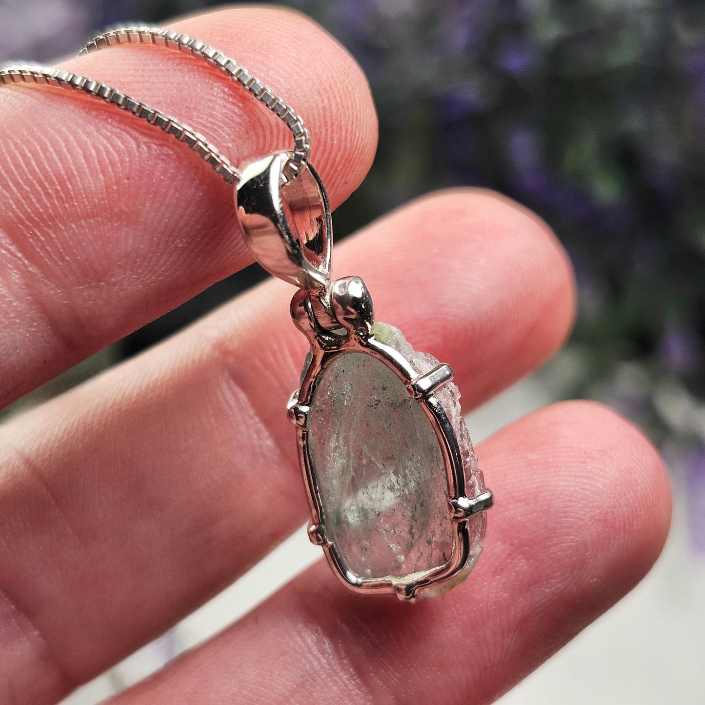 Blue Watermelon Tourmaline Pendant