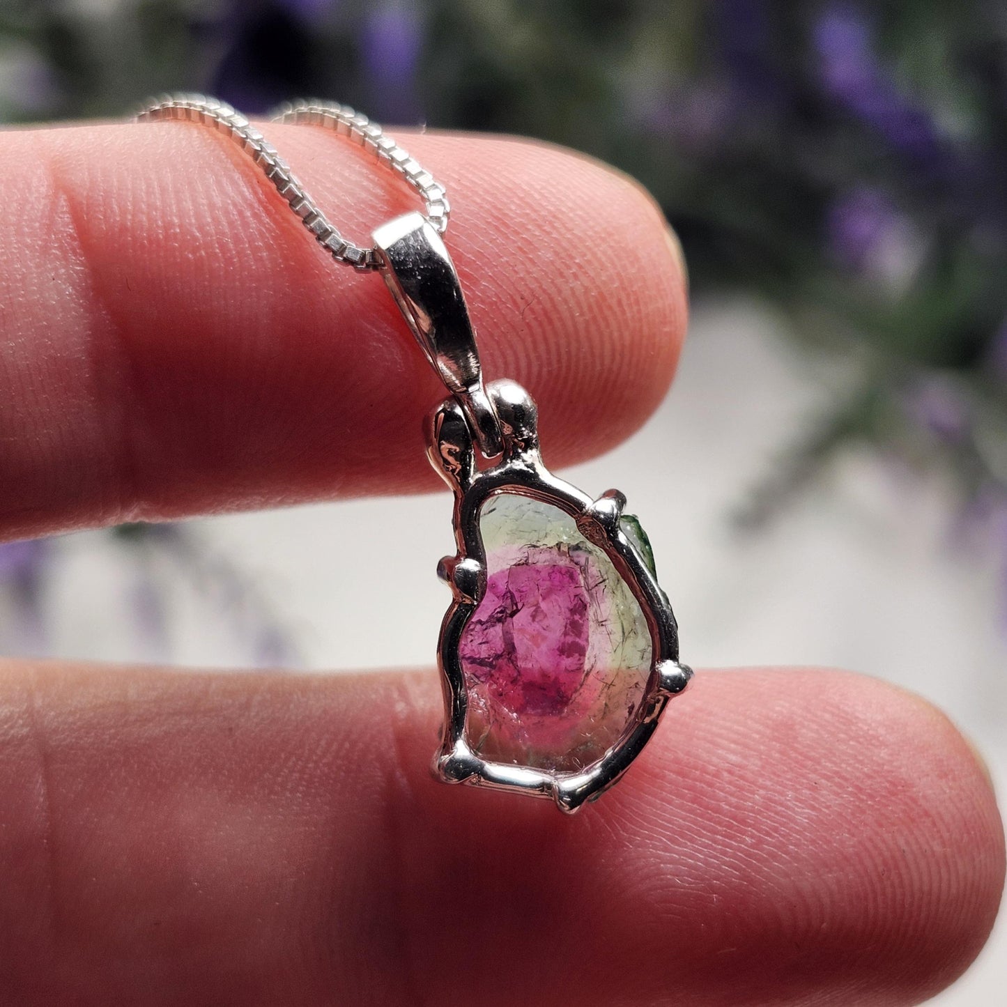 Watermelon Tourmaline Pendant