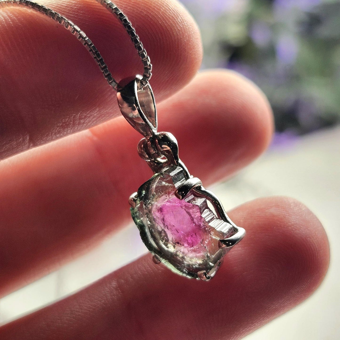 Watermelon Tourmaline Pendant