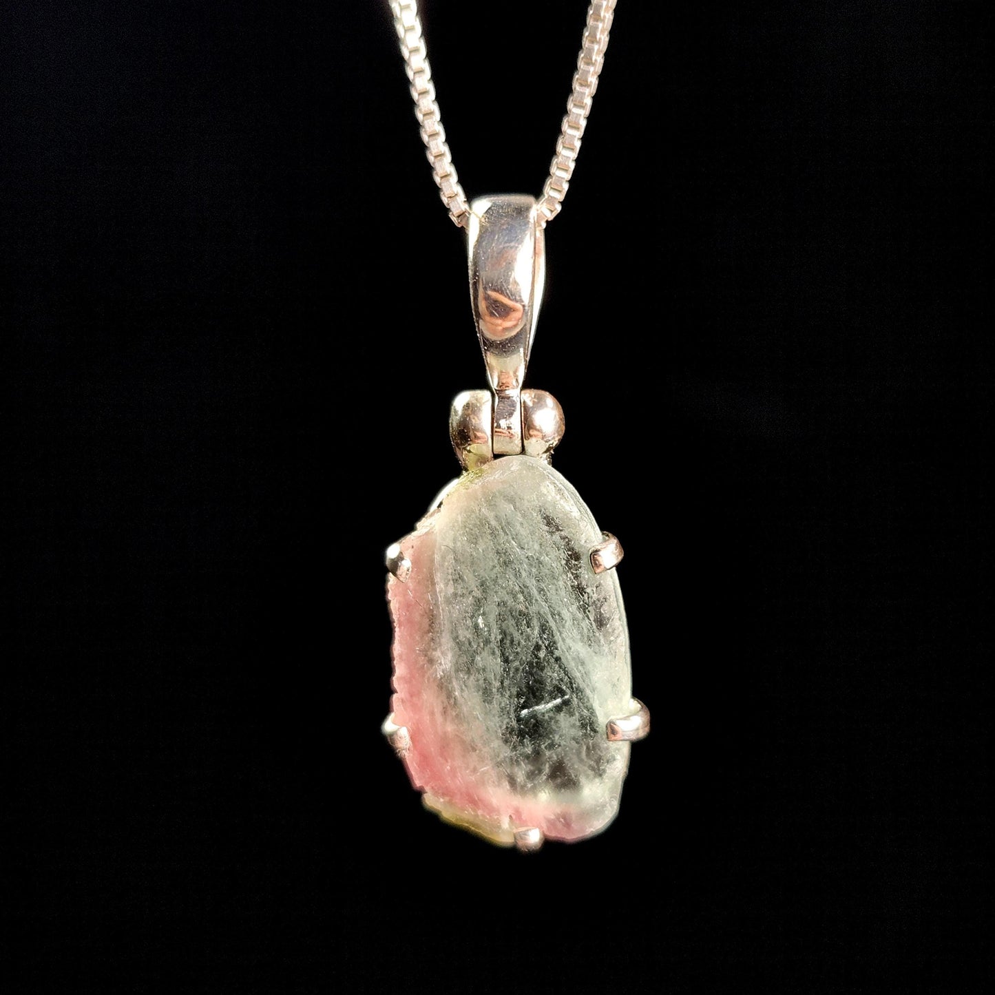 Blue Watermelon Tourmaline Pendant