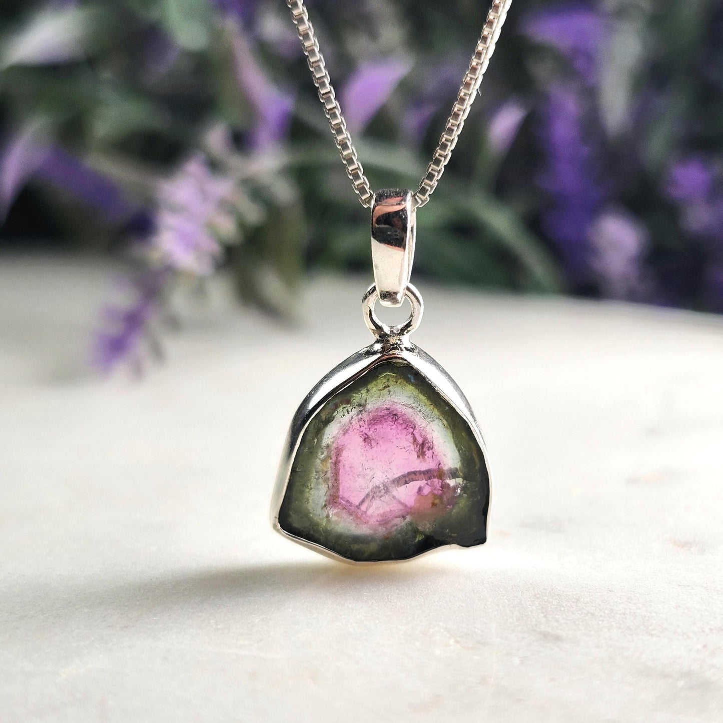 Watermelon Tourmaline Pendant