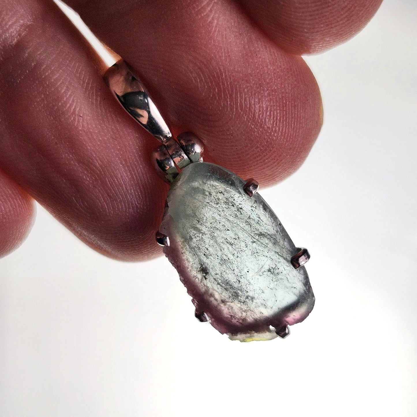 Blue Watermelon Tourmaline Pendant