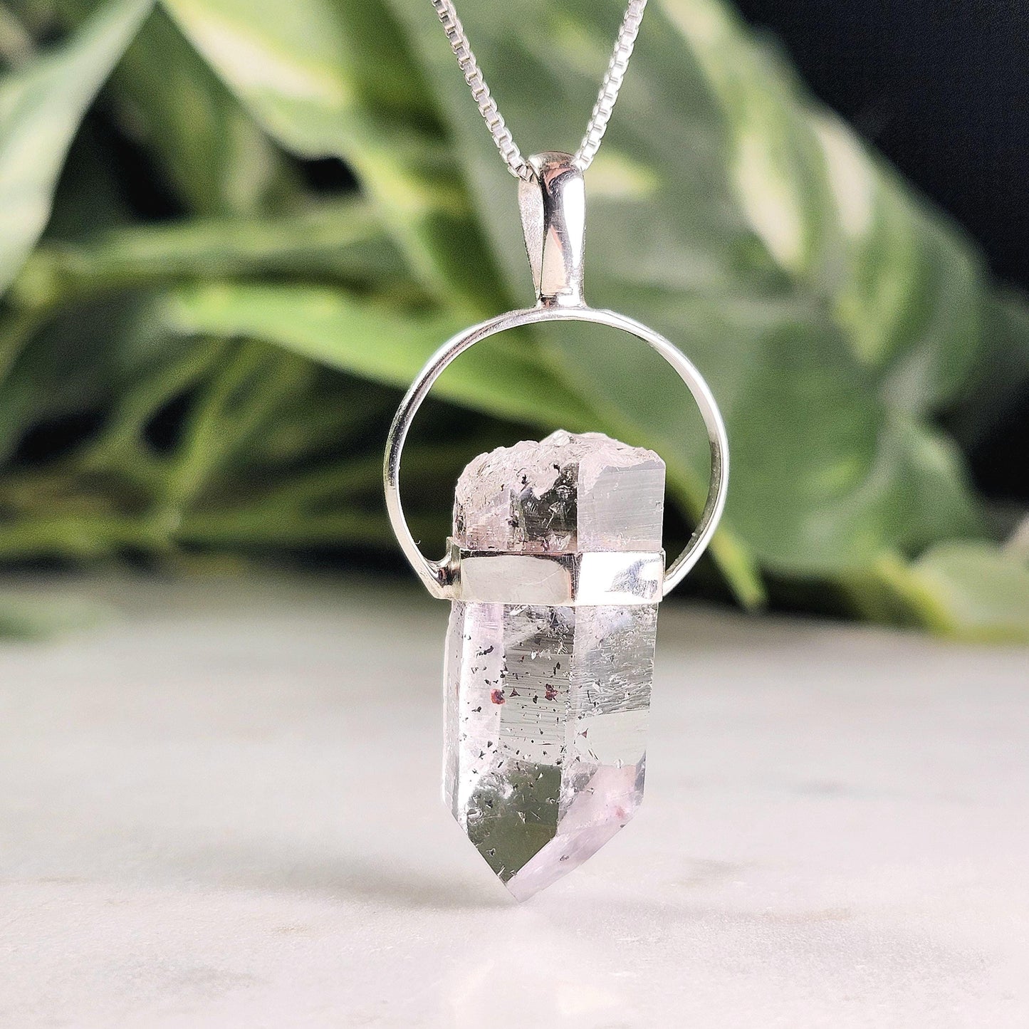 Brandberg Quartz with Lepidocrocite Pendant