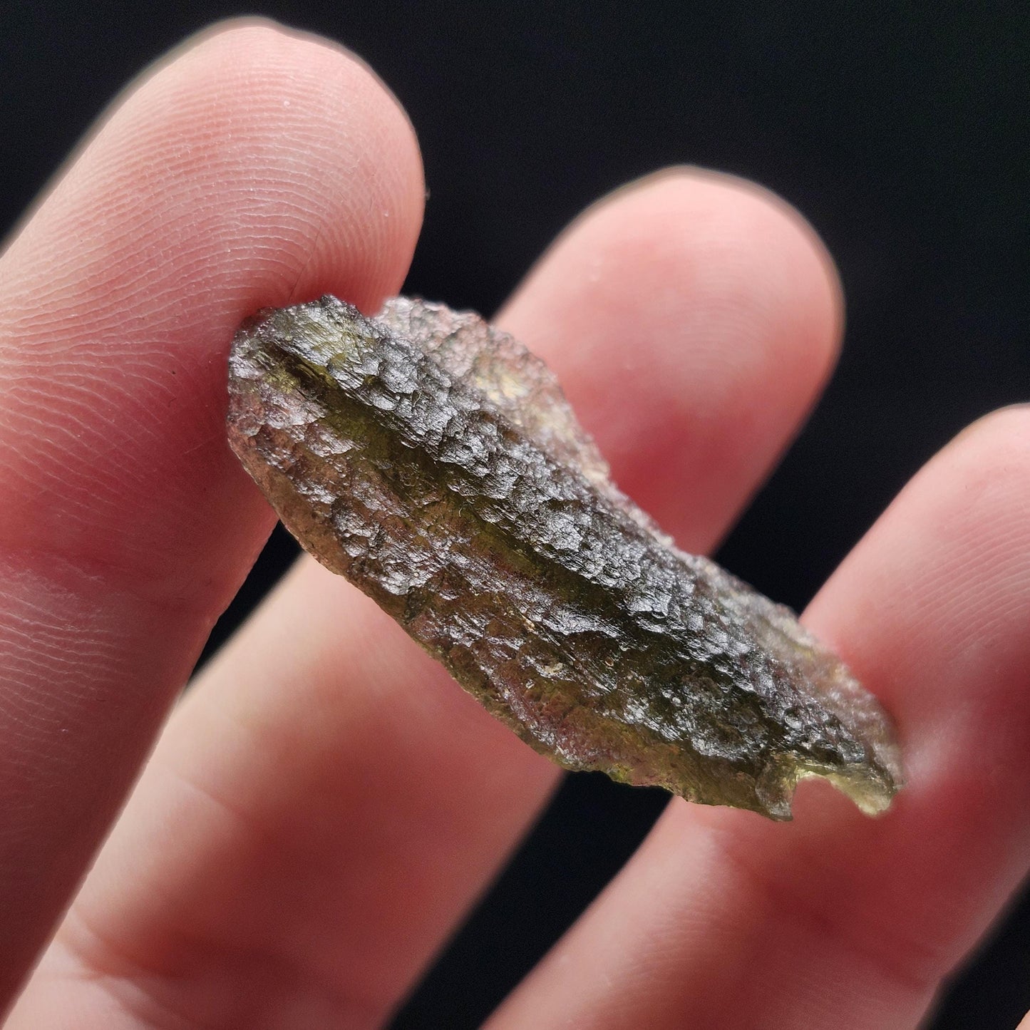Moldavite Specimen with Sediment 2.3g