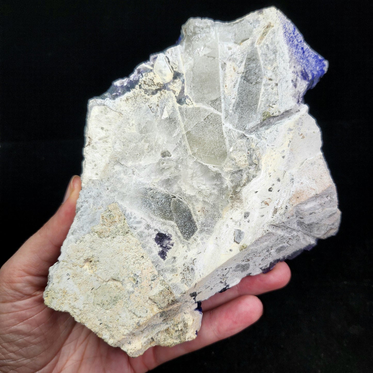 HUGE Blue Fluorite Specimen 1.6lbs