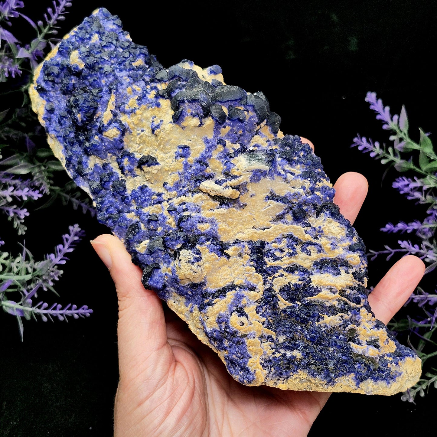 HUGE Blueberry Fluorite Specimen 1.2lbs