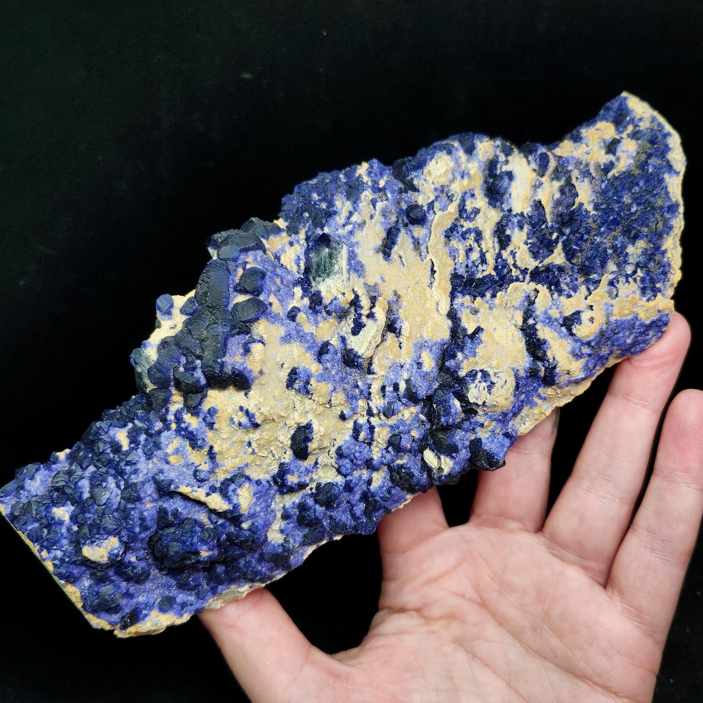 Blueberry Fluorite Specimen 1.2 lbs, Blue Fluorite Crystal Cluster