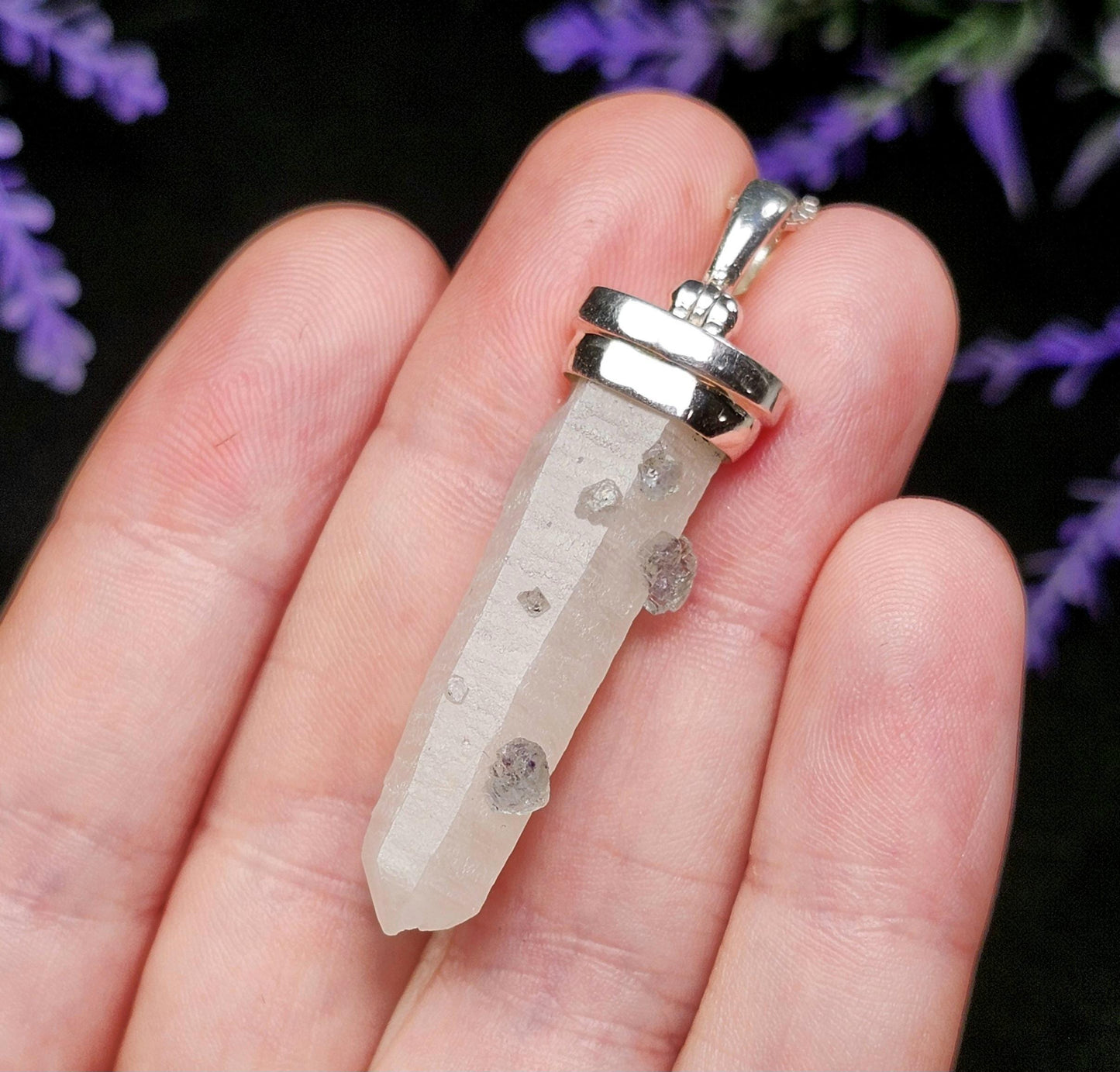 Inner Mongolia Fluorite Quartz Pendant