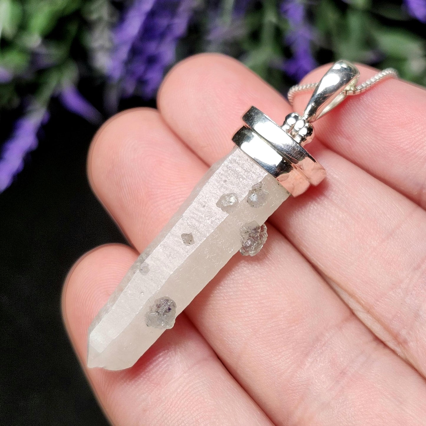Inner Mongolia Fluorite Quartz Pendant