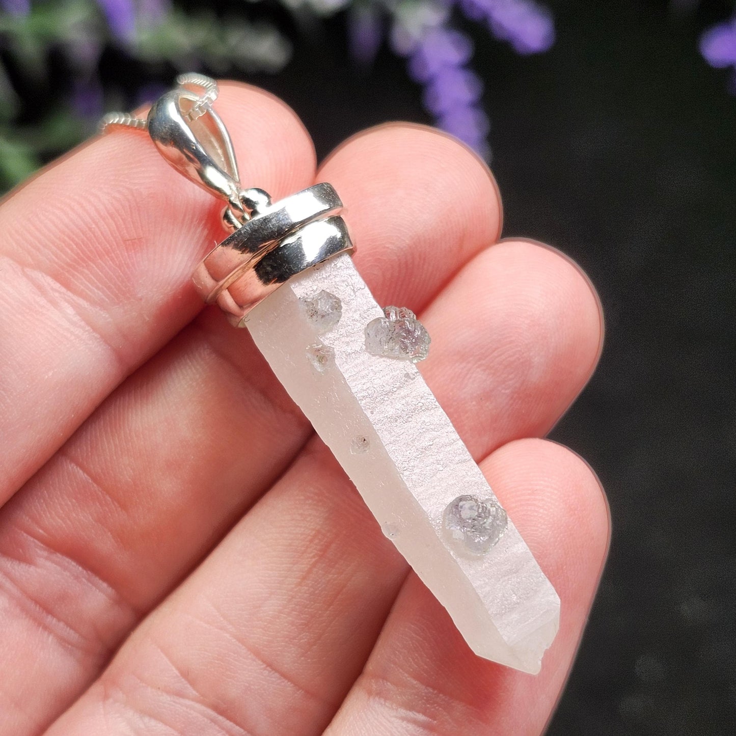 Inner Mongolia Fluorite Quartz Pendant