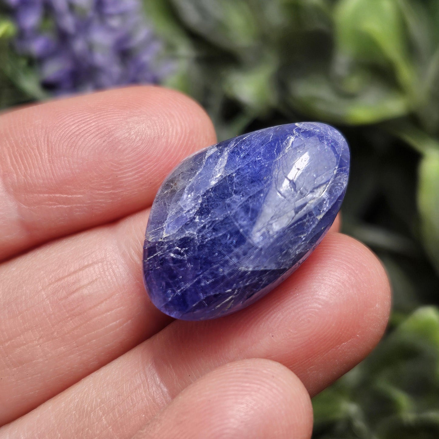 Polished Tanzanite Crystal, 7.6g: Large Authentic Tanzanian Specimen, Vibrant Indigo Tanzanite