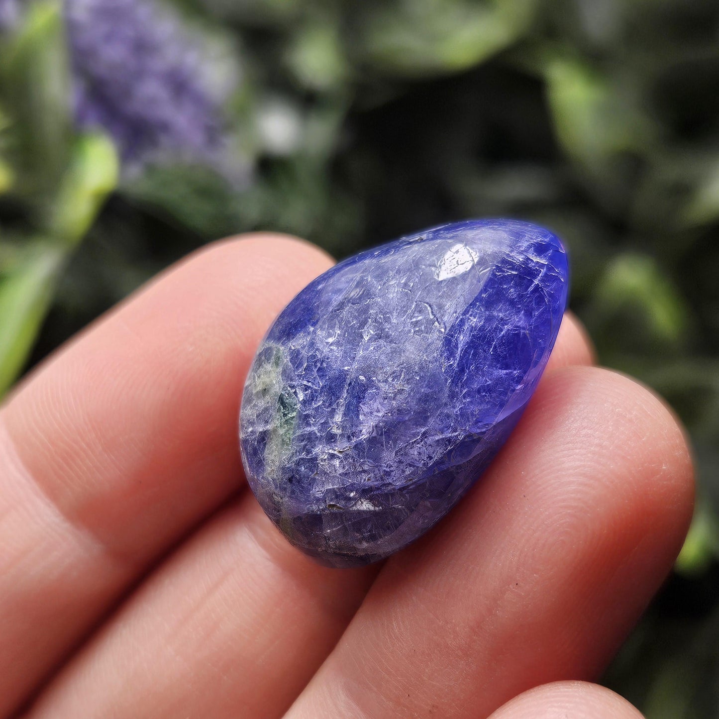 Polished Tanzanite Crystal, 7.6g: Large Authentic Tanzanian Specimen, Vibrant Indigo Tanzanite