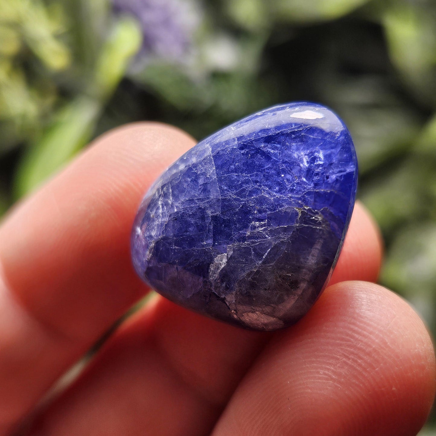 Polished Tanzanite Crystal, 7.6g: Large Authentic Tanzanian Specimen, Vibrant Indigo Tanzanite