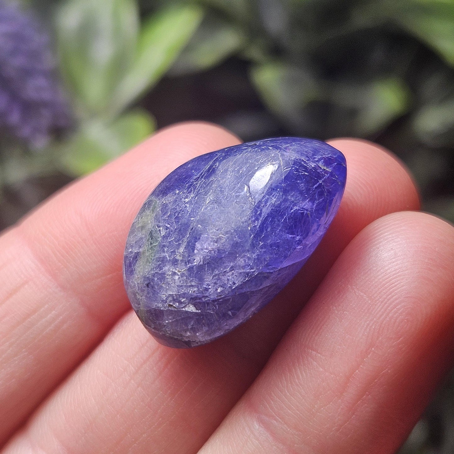 Polished Tanzanite Crystal, 7.6g: Large Authentic Tanzanian Specimen, Vibrant Indigo Tanzanite