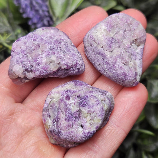 Purple Vesuvianite Crystal: Polished Natural Vesuvianite Specimens, Rare Violet Color!